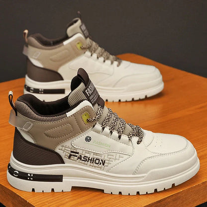 Classic Mens Lace Up High Top Shoes - Olytrend