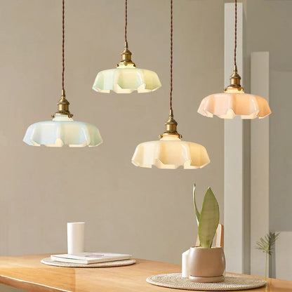 French Brass Hanging Lamp - BrassChic-Room yellow-Warm White-Nora Luxe