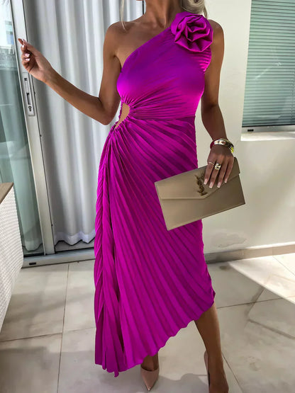 Elegant Floral Party Dress for Women
