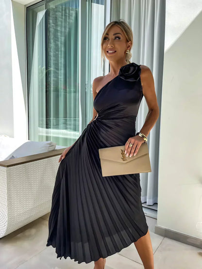Elegant Floral Party Dress for Women