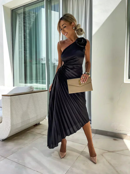 Elegant Floral Party Dress for Women