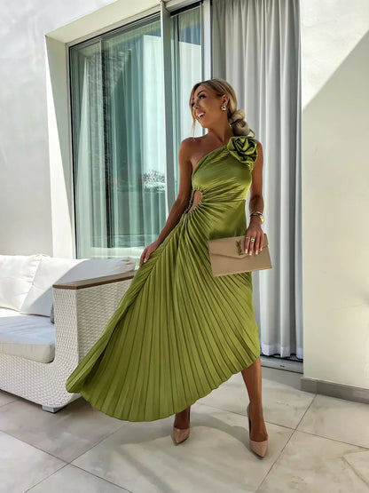 Elegant Floral Party Dress for Women