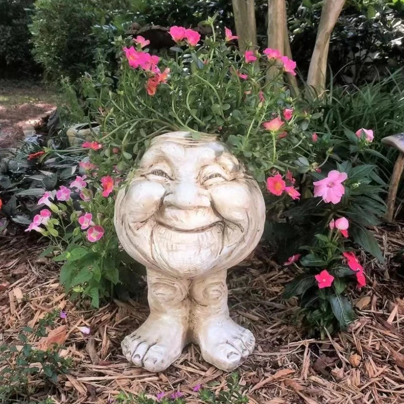 Funny Face Wax Plant Pot - GigglePot-1-Nora Luxe