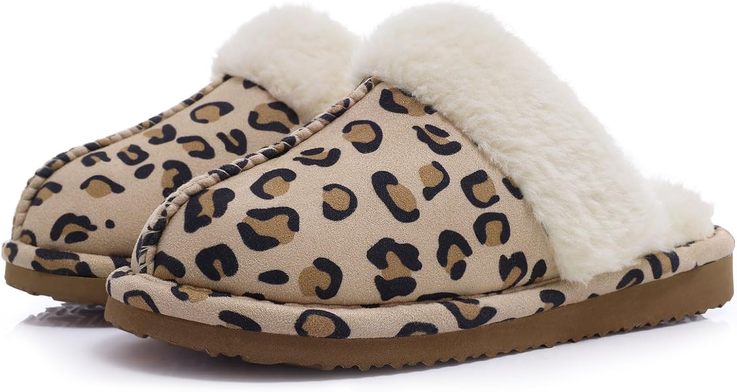 Fuzzy Memory Foam Slippers - SoftStep-Brown-4.5-Nora Luxe