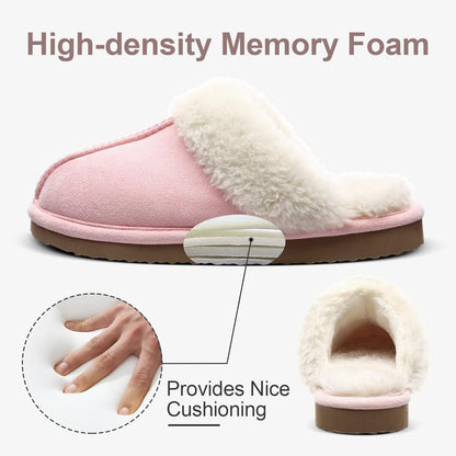 Fuzzy Memory Foam Slippers - SoftStep-Chestnut-4.5-Nora Luxe