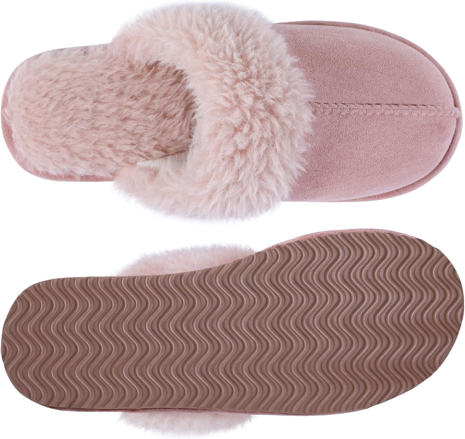 Fuzzy Memory Foam Slippers - SoftStep-Chestnut-4.5-Nora Luxe