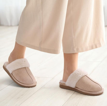 Fuzzy Memory Foam Slippers - SoftStep-Chestnut-4.5-Nora Luxe