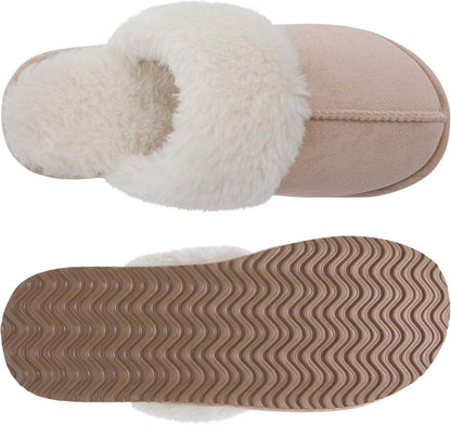 Fuzzy Memory Foam Slippers - SoftStep-Chestnut-4.5-Nora Luxe