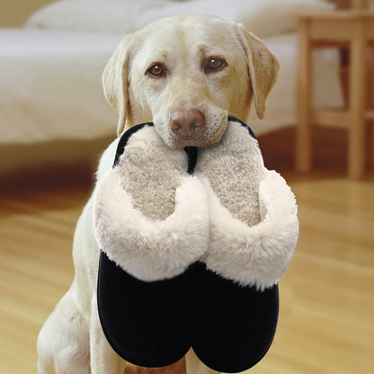 Fuzzy Memory Foam Slippers - SoftStep-Chestnut-4.5-Nora Luxe