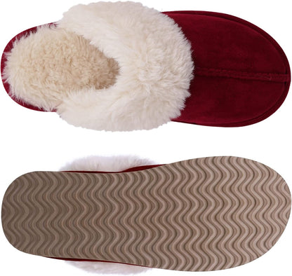 Fuzzy Memory Foam Slippers - SoftStep-Chestnut-4.5-Nora Luxe