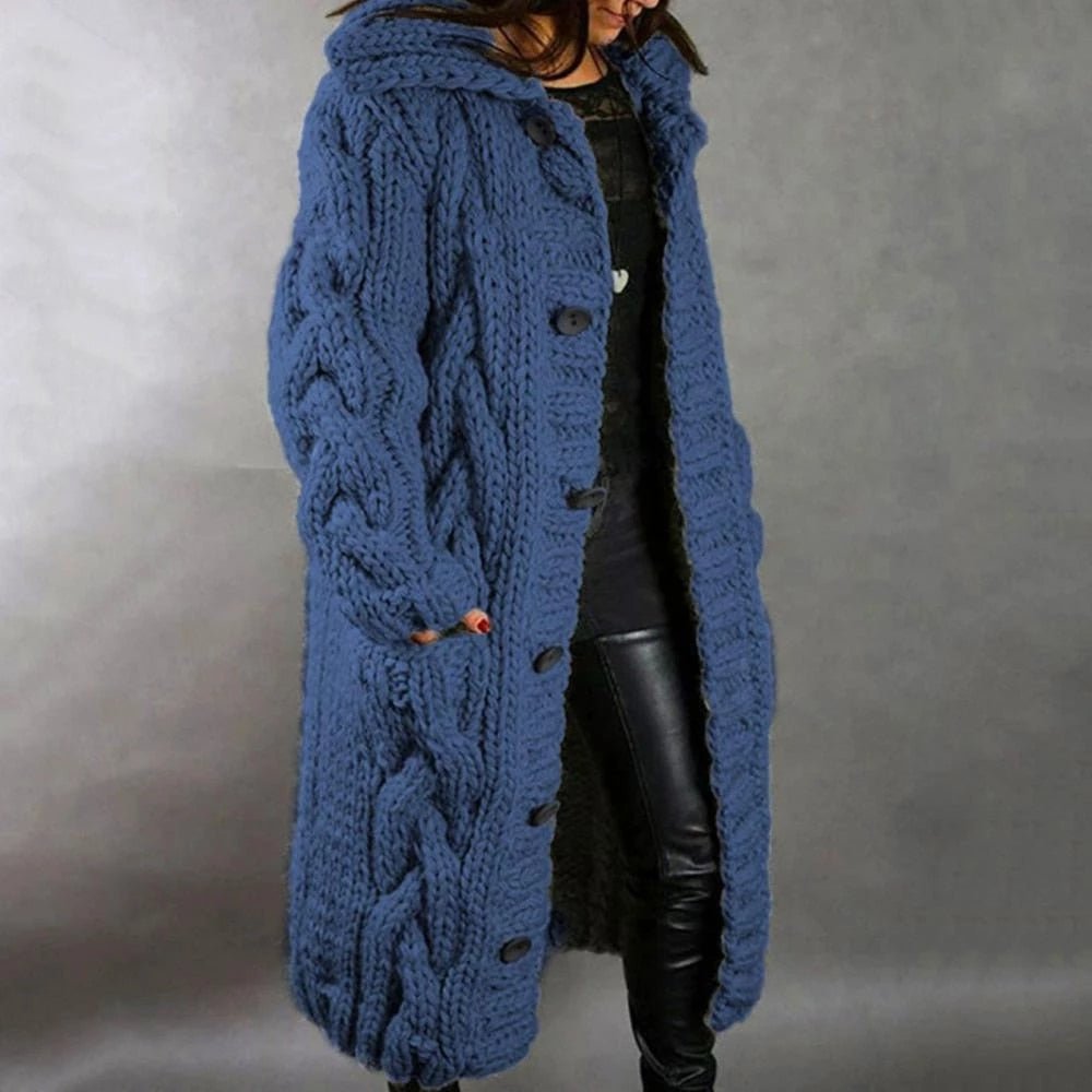 Women's Cozy Big Button Cardigan Sweater - Nocini