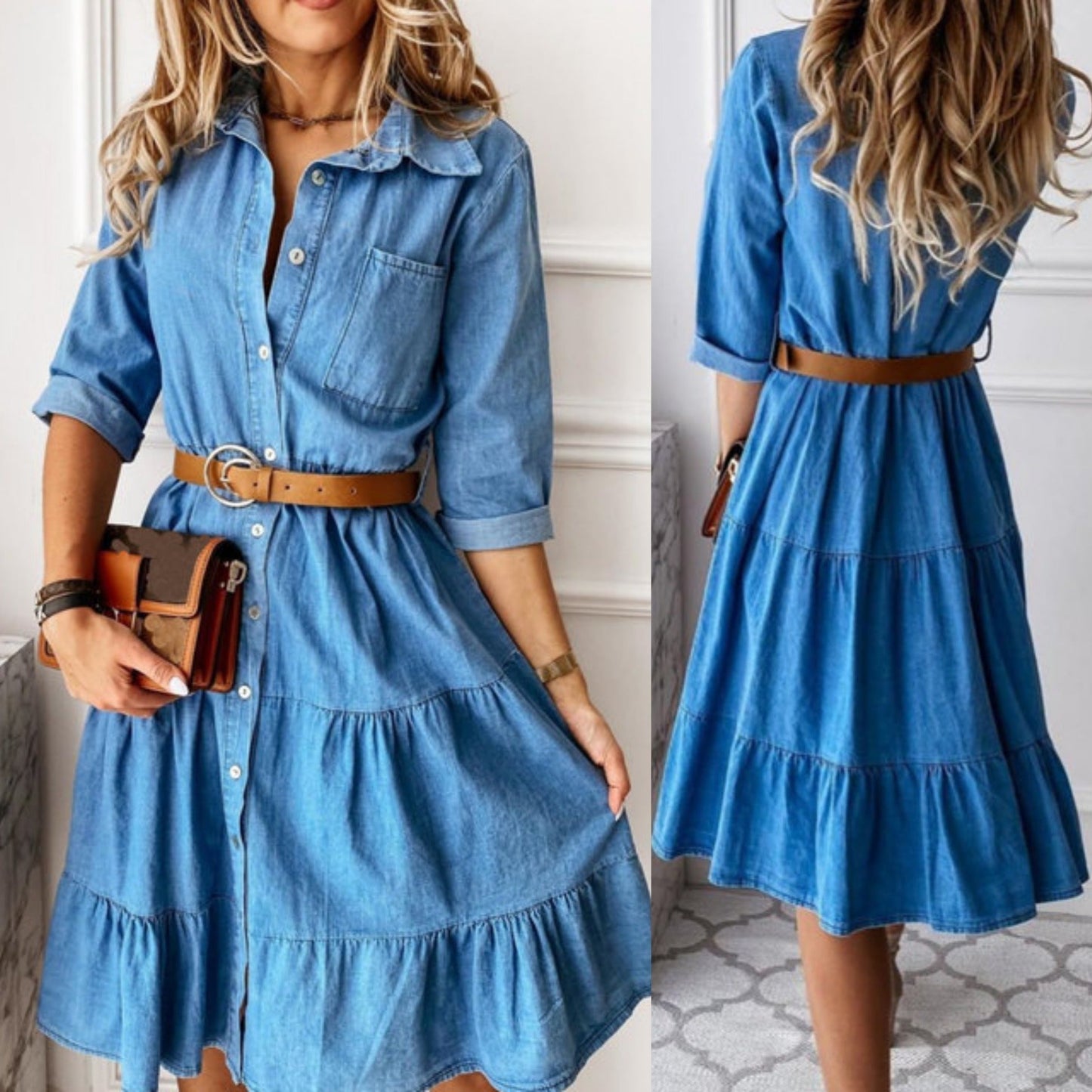 Comfortable Blue Jeans Sundress