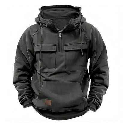 Image of Garrett | Men's Half-Zip Pullover Hoodie