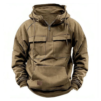 Image of Garrett | Men's Half-Zip Pullover Hoodie
