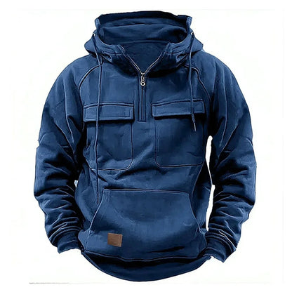 Image of Garrett | Men's Half-Zip Pullover Hoodie
