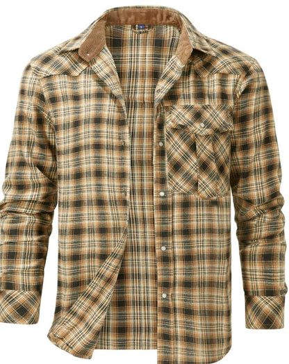 Image of Garrett | Men's Plaid Long Sleeve Shirt