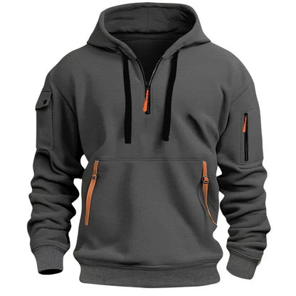Image of Gavin | Men's Half-Zip Pullover Hoodie