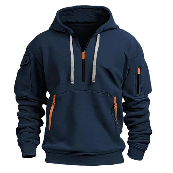 Image of Gavin | Men's Half-Zip Pullover Hoodie