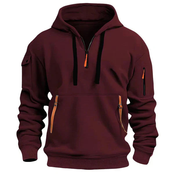 Image of Gavin | Men's Half-Zip Pullover Hoodie
