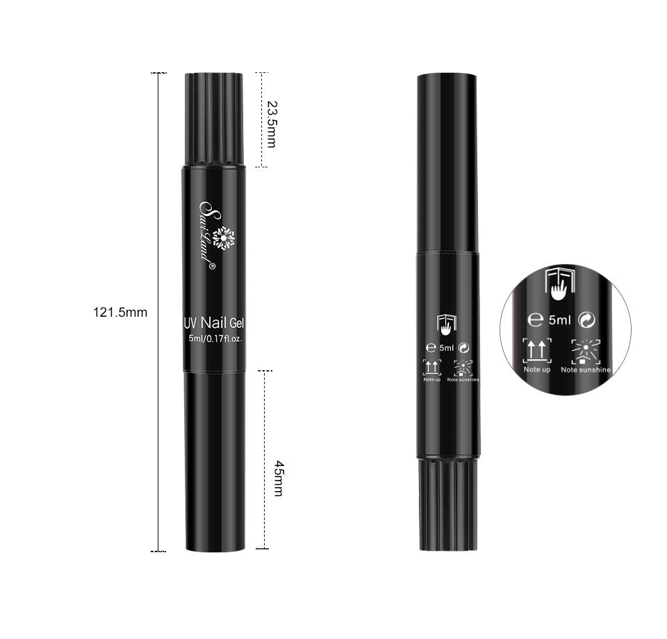 Gel Nail Polish Pen Without UV – Glosséa-Black-The Livary