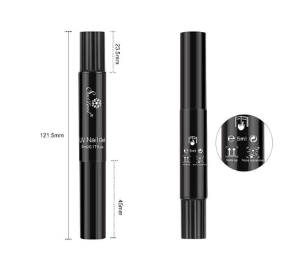 Gel Nail Polish Pen Without UV – Glosséa-Black-The Livary