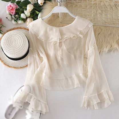 Chic Feminine Open Front Cardigan for Ladies