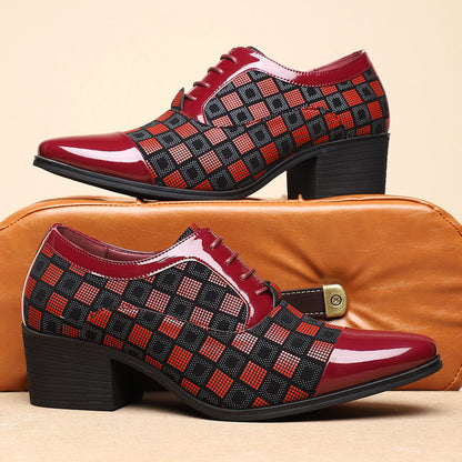 Image of George | Men's Lace-Up Block Heel Dress Shoes