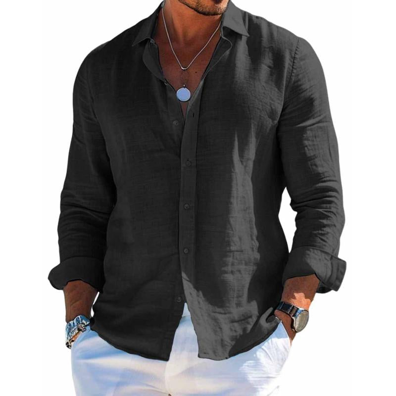 Image of George | Men's Long Sleeve Button-Down Casual Shirt