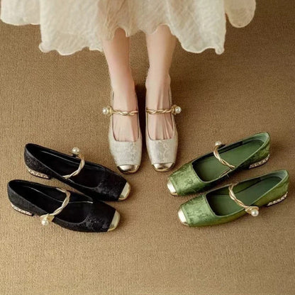 Elegant Mestelle Flat Mary Jane Shoes
