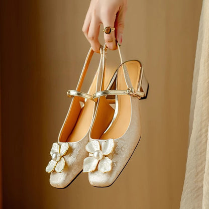 Elegant High Heel Slingback Shoes