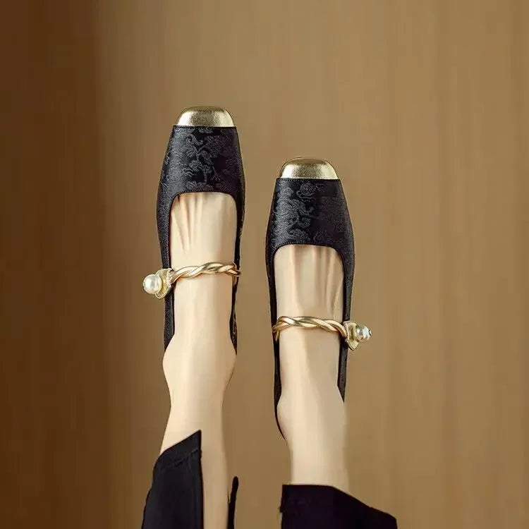 Elegant Mestelle Flat Mary Jane Shoes