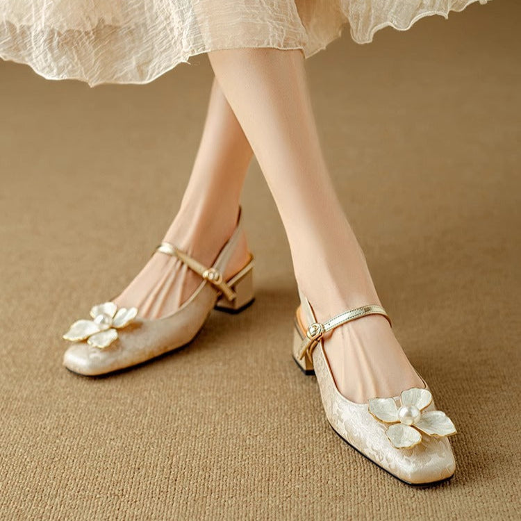 Elegant High Heel Slingback Shoes