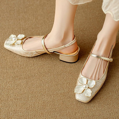 Elegant High Heel Slingback Shoes