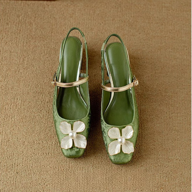 Elegant High Heel Slingback Shoes