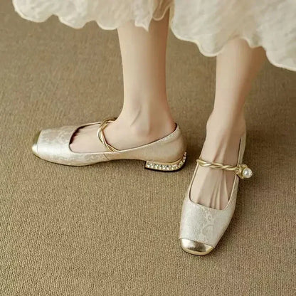 Elegant Mestelle Flat Mary Jane Shoes