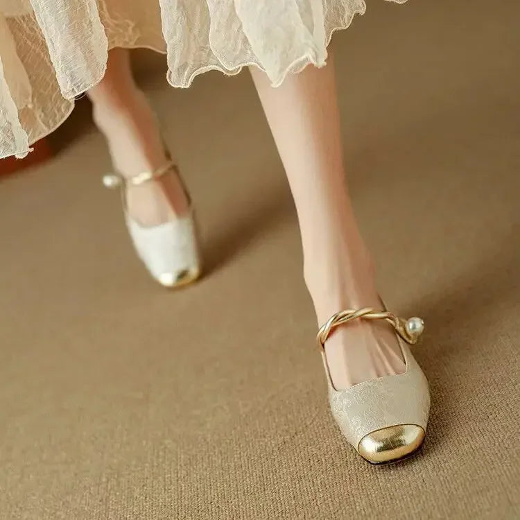 Elegant Mestelle Flat Mary Jane Shoes