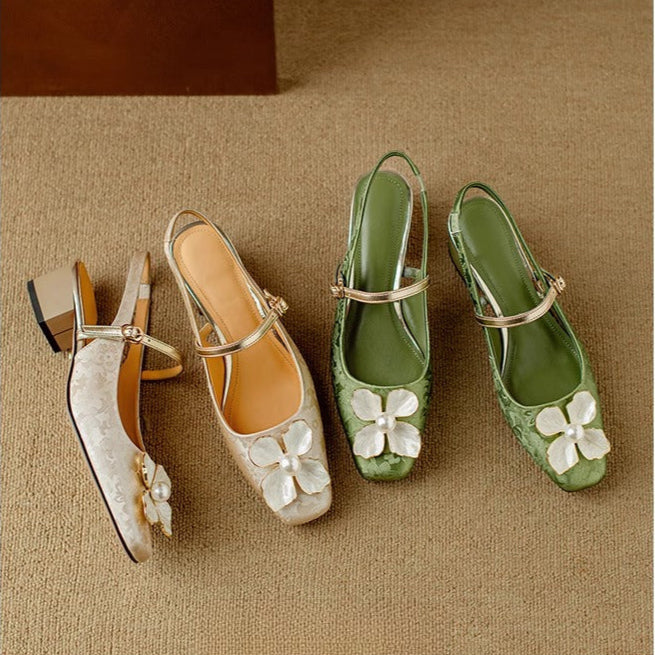 Elegant High Heel Slingback Shoes