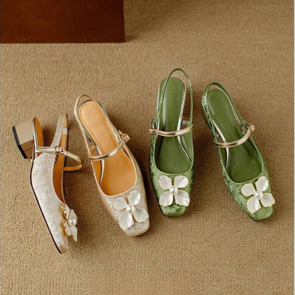 Elegant High Heel Slingback Shoes