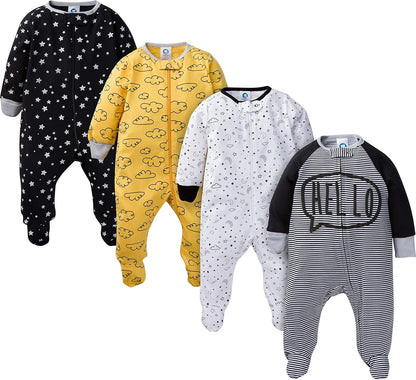 Gerber Baby Sleep & Play Pajamas for Boys with Footies-H-0–3 months-Nora Luxe