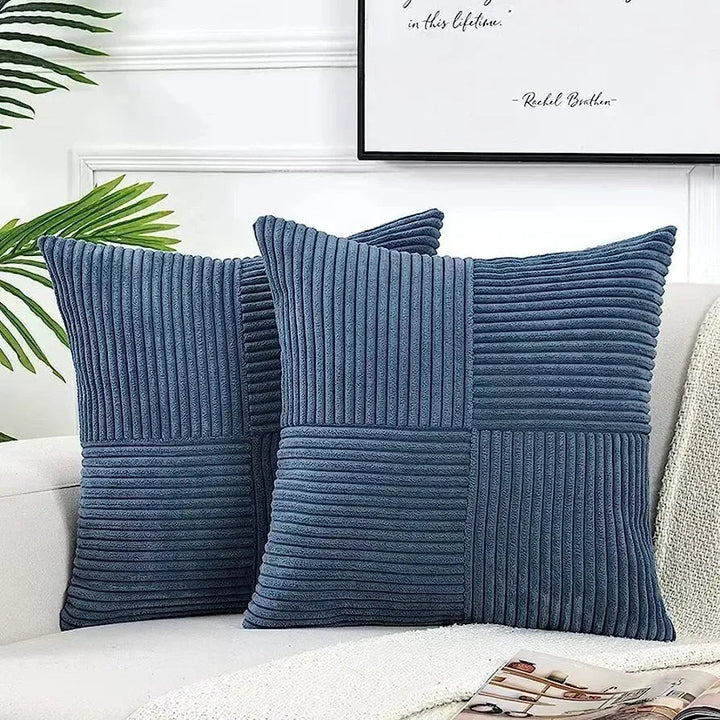 Plush Corduroy Pattern Pillow Cover