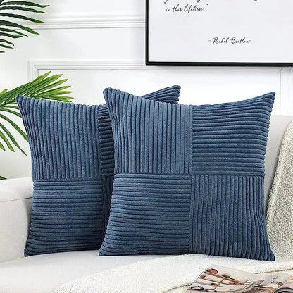 Plush Corduroy Pattern Pillow Cover