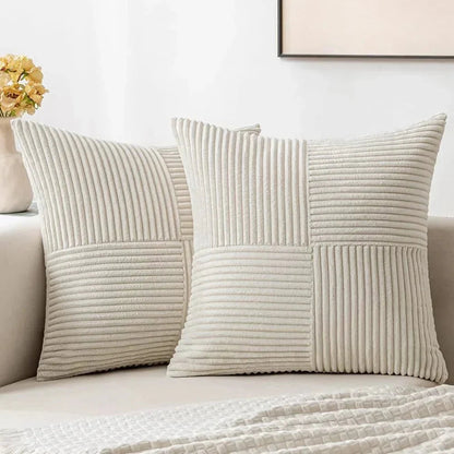 Plush Corduroy Pattern Pillow Cover