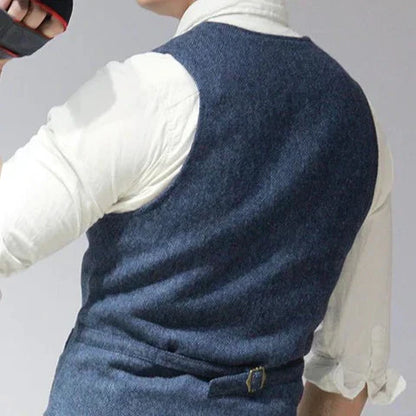 Men's Classic Fit Tweed Pattern Vest