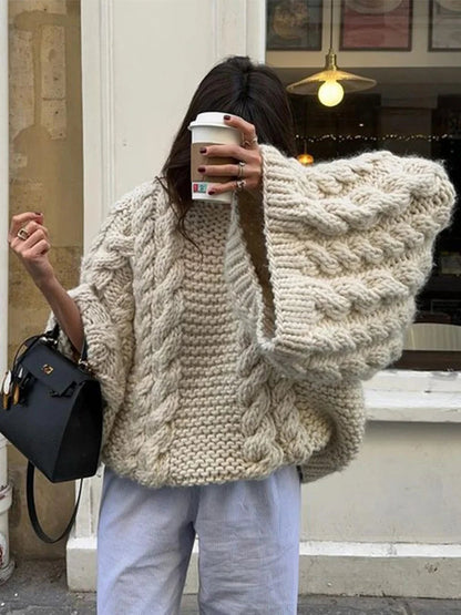Image of Gillian | Women's Oversized Cable Knit Sweater