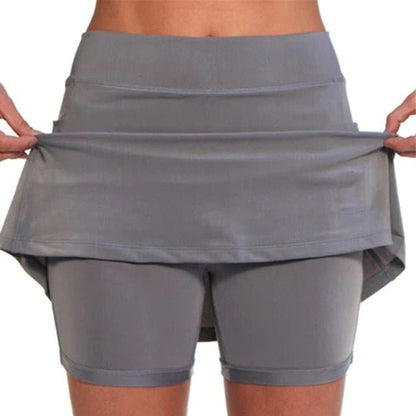 Women's Active Skort - Flexible Waist - Moisture Wicking