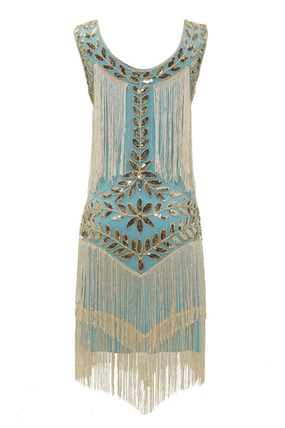 Glamorous Charleston dress from the 1920s - Amelia-Champagne-S-Nora Luxe