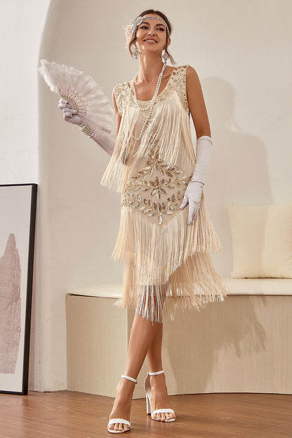 Vintage Flapper Style Amelia Dress - Pexav