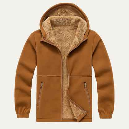 Warm Men's Fleece Hooded Zip Up Winter Jacket - Nocini