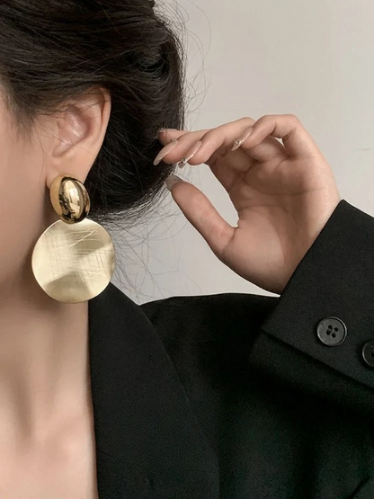 Classic Circle Drop Earrings - Amaya