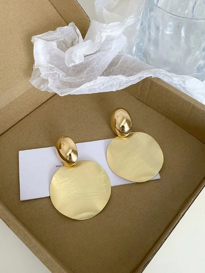 Classic Circle Drop Earrings - Amaya